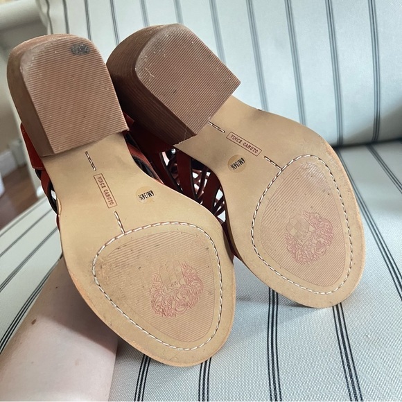 Vince Camuto Red Lace Up Heels - Picture 4 of 6